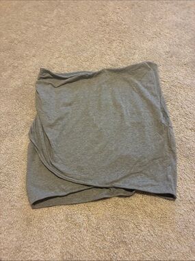 Divided Heather Gray Mini Wrap Skirt